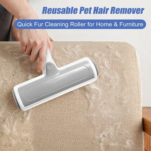 Vista 8 de Roller - Removedor de pelo de mascotas – Rodillo reutilizable para pelos de perros y gatos en muebles, sofá, alfombras, alfombras, ropa de cama