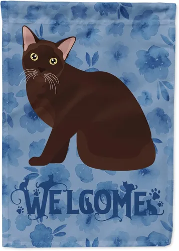 Vista 66 de Caroline's Treasures CK5005GF Bandera de bienvenida de gato abisinio para buzón, bandera decorativa para patio exterior, obras de arte de patio