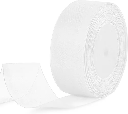 Vista 25 de Cinta de purpurina dorada de 1 pulgada x 25 yardas, cinta de tela metálica brillante para manualidades, envoltura de regalos, bodas, decoración