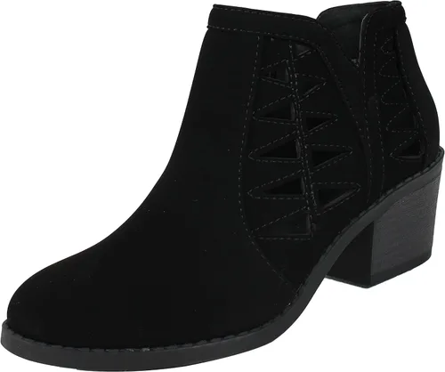 Vista 2 de Soda Botines de tacón grueso apilado lateral con corte triangular para niña