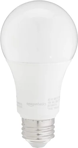 Vista 2 de Amazon Basics - Bombillas LED A19 equivalentes a 100 vatios, color blanco suave (2700K), energía eficiente 15W, no regulable, vida útil de 10,000
