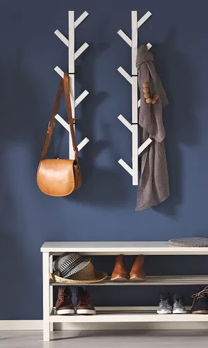 Vista 8 de Premium Racks - Perchero para abrigo y sombrero, diseño moderno, montado en la pared, elegante, negro