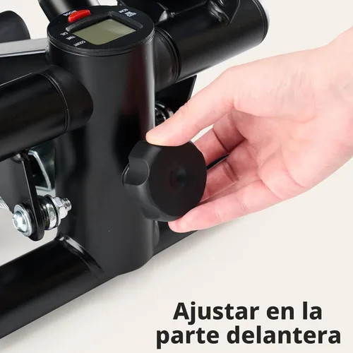 Vista 5 de OLIXIS Steppers para ejercicio en equipo de entrenamiento en casa, mini máquina de ejercicio para personas mayores, stepper de giro con bandas