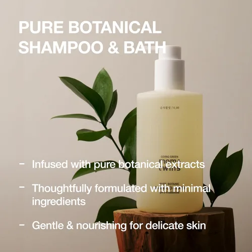 Vista 2 de Champú y baño - Champú y lavado orgánico coreano 2 en 1 sin lágrimas, limpiador vegano para cabello, cara y cuerpo, suave, verificado por EWG,