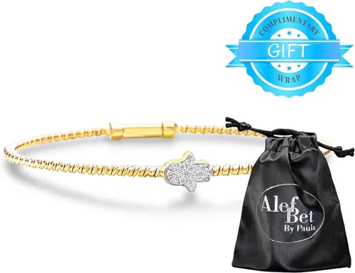 Vista 14 de Alef Bet by Paula Hamsa Hand Bracelet Sterling Silver for Women Worn for Protection and Abundant Blessings Beautiful Design for Everyday Wear