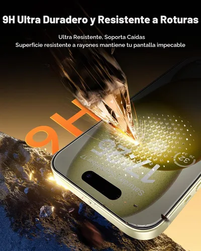 Vista 5 de UNBREAKcable Protector de pantalla de privacidad para iPhone 15-3 Pack