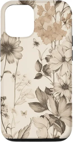 Vista 28 de Aesthetic Minimalist Wildflowers Women Floral Neutral Cream Case for iPhone 17