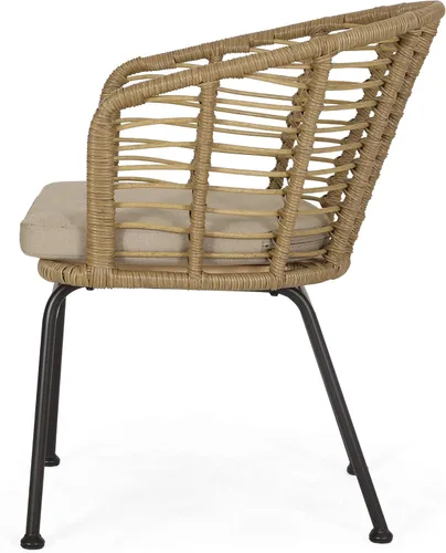 Vista 7 de Christopher Knight Home Randy - Juego de sillas de comedor para exteriores, beige + marrón claro + negro