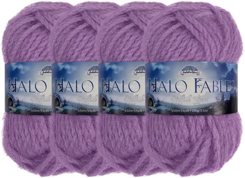 Vista 36 de JubileeYarn Halo Fables Yarn - 100g/Skein Bulky Polyester - North Wind Sun - 2 Skeins