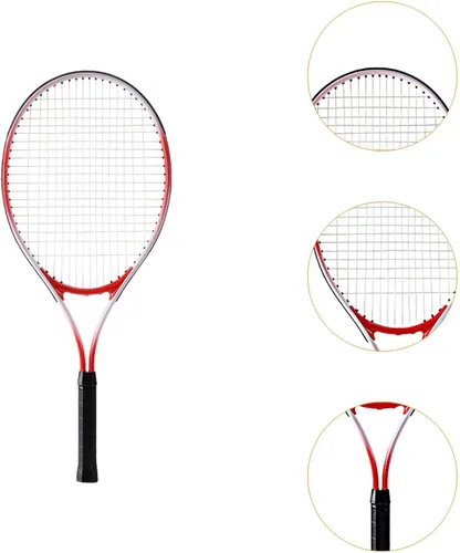 Vista 2 de Raqueta de tenis Equipo de tenis Cómodo agarre antideslizante cuerdas de nailon profesional para verano patio trasero práctica recreativa