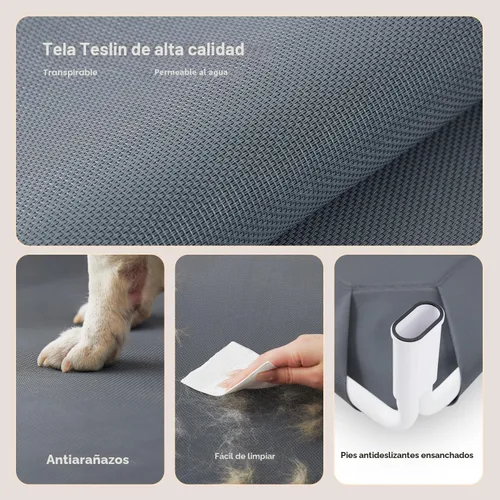 Vista 4 de ZOMISIA Cama Elevada XL para Perro con Ensamblaje Sin Herramientas - Marco de Cama de Enfriamiento Elevado para Perros al Aire Libre para Mascotas