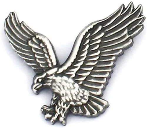 Vista 6 de PinMart Pin Patriótico del Águila – Águila Americana Volando – Broche para solapa esmaltado en bronce, color dorado chapado o chapado en níquel