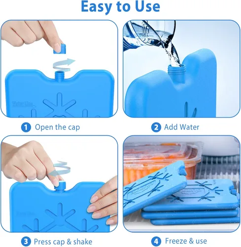 Vista 7 de OUTXE Paquetes de hielo para fiambrera - Paquetes de congelador ultradelgados reutilizables - Paquetes de enfriamiento duraderos