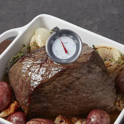 Vista 4 de Taylor Termómetro de 3 piezas, incluye 1 termómetro digital súper rápido y 2 termómetros analógicos para carne, aptos para horno, multicolor