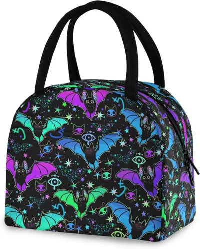 Vista 28 de Bolsa de almuerzo Axolotl para mujeres, hombres y niños, lonchera aislada reutilizable para oficina, trabajo, escuela, picnic, caminata Reusable