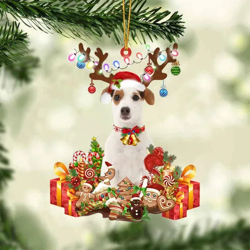 Vista 16 de Nazenti Adorno de Navidad personalizado de reno de Alaskan Malamute – Adorno de perro personalizado para amantes de las mascotas, acrílico plano