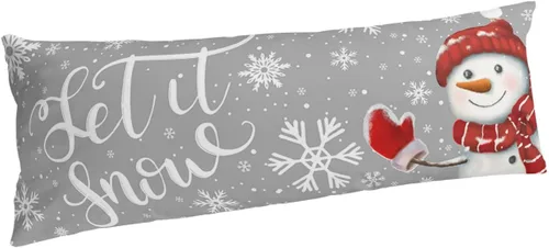 Vista 18 de Fundas de almohada de tamaño estándar de muñeco de nieve, 2 paquetes de fundas de almohada suaves para cama, fundas decorativas para sofá de cuerpo