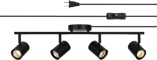 Vista 13 de GLOBE Electric 60024 Iluminación de riel de 3 luces con enchufe, cabezales ajustables, acabado blanco mate, 22 pulgadas, base GU10, cable de 15 pies