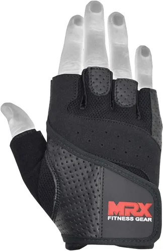 Vista 5 de MRX Guantes de levantamiento de pesas Pro Series Gym Fitness Entrenamiento Culturismo Guantes Tamaños