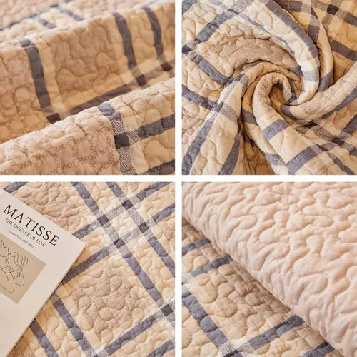 Vista 99 de vctops - Funda de sofá de Navidad a cuadros Buffalo Check de algodón, fundas de sofá seccional acolchadas de patchwork, funda de sofá antideslizante