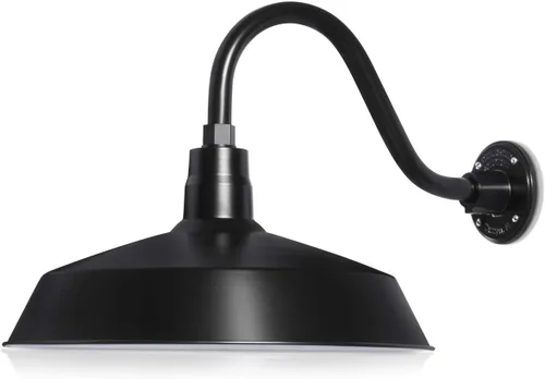 Vista 27 de 17 pulgadas. RLM Warehouse - Pantalla con brazo de cuello de cisne y bombilla Led A19 5000K de 9W
