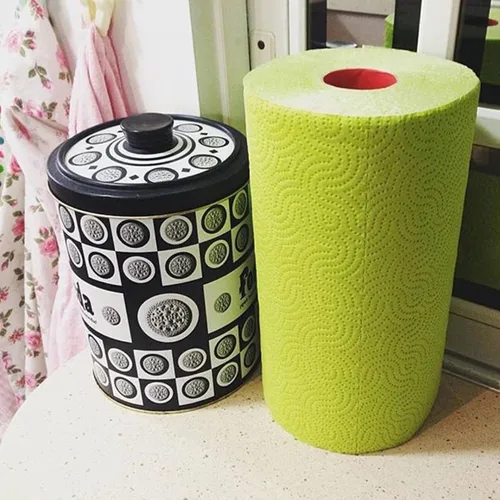 Vista 5 de Renova Toalla de papel verde Jumbo Rollo de 2 capas 120 hojas altamente absorbentes