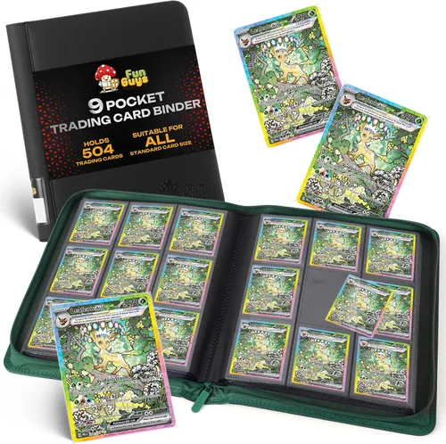 Vista 11 de Toploader - Carpeta de almacenamiento para tarjetas intercambiables, 384 12 bolsillos para Yugioh, MTG, TCG, carpetas de tarjetas para tarjetas