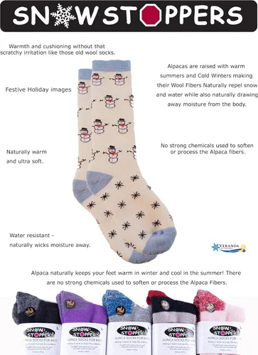 Vista 3 de Calcetines de lana de alpaca prémium para niños