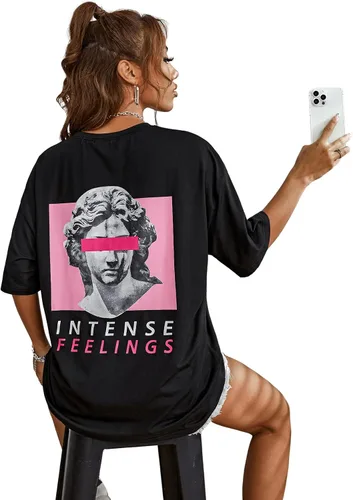 Vista 5 de SweatyRocks Camiseta de manga corta con cuello redondo para mujer