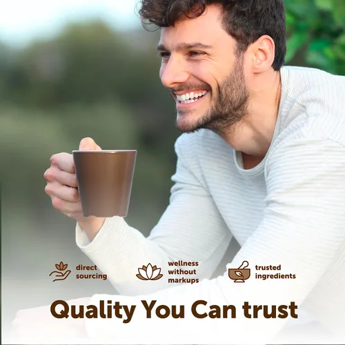 Vista 7 de Polvo de Café Instantáneo Orgánico 10 en 1 con Hongos, 14 Onzas (158 Porciones) Soporte para Peso e Inmunológico Café Arábica Premium con Melena