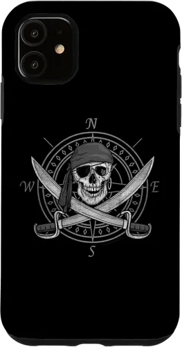 Vista 8 de Pirate Skull and Cutlasses Compass Distressed Case for iPhone 17