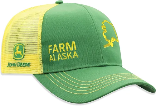 Vista 129 de John Deere Gorra de béisbol con logotipo y malla trasera con contraste, para hombre