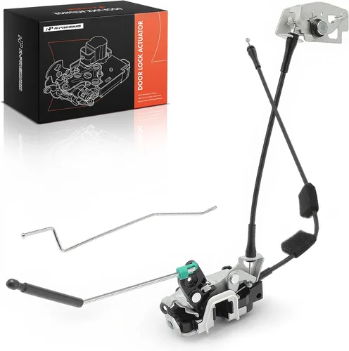 Vista 10 de A-Premium Conjunto de traba de puerta trasera con cable y varilla lado del acompañante derecho Compatible con Ford E-150 E-250 E-350 Econoline Van