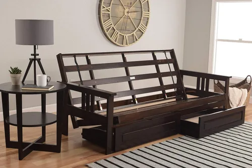 Vista 19 de Kodiak Futons Monterey - Marco de futón con cajones, incluido, color nuez Solo marco