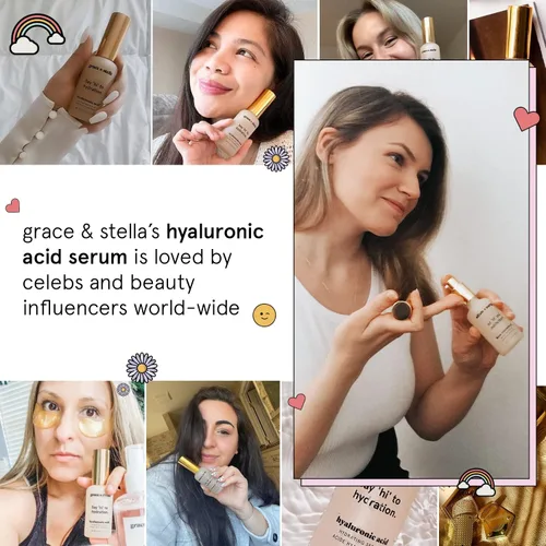 Vista 6 de grace & stella Suero de ácido hialurónico galardonado (0.3 fl oz/0.34 fl oz) Suero de ácido hialurónico para la cara - Sueros faciales de ácido
