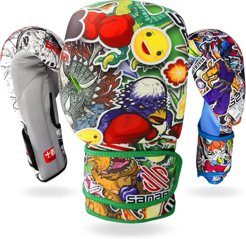 Vista 6 de Guantes de boxeo para adultos Sticker Bomb