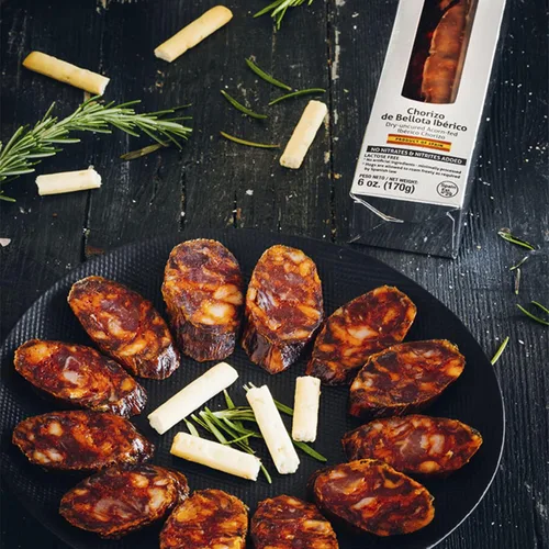 Vista 3 de Pack All Natural Chorizo AX ibérico alimentado con bellota de COVAP (3 x 6 oz)