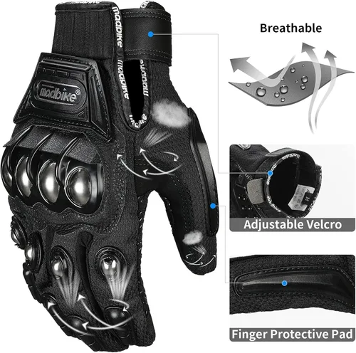 Vista 4 de ILM - Guante de aleación de acero con pantalla táctil para bicicleta, motocicleta, deportes motorizados y carreras
