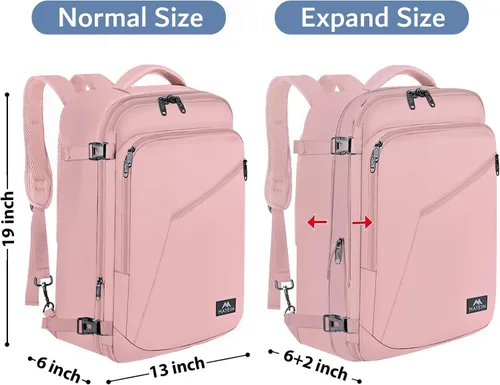 Vista 138 de MATEIN - Mochila de viaje extragrande de 10.56 galones, mochila de viaje ampliable apta para aerolíneas, para viajeros de fin de semana, hombres