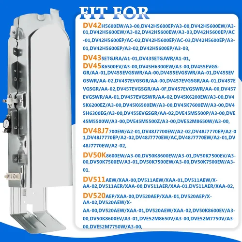 Vista 6 de DC93-00154A - Conjunto de elemento calefactor de secadora – Reemplazo de calentador de conducto de 3 cables para SAMSUNG, compatible con DC47-00032A