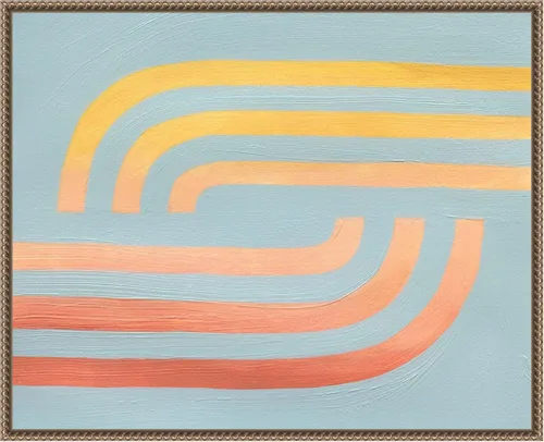 Vista 7 de Amanti Art Framed Canvas Wall Art 16x20 Woven Sea And Sun II by Grace Popp, Framed Wall Art Canvas, Abstract Artwork, Traditional Decor, Small
