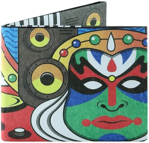Vista 39 de SUPERVEK Cartera de papel: cartera delgada vegana, delgada, resistente al desgarro y al agua para hombre, The Great Wave, Regular