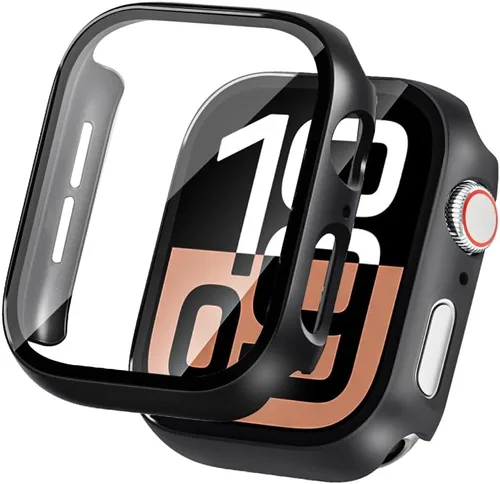 Vista 17 de Juego de 2 fundas de PC duro para Apple Watch SE 3 (2025) / SE2 / SE / Series 6/5/4, protector de pantalla de 40 mm, con protector de pantalla