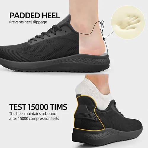 Vista 7 de Zapatos antideslizantes para hombre, para servicio de alimentos, antideslizantes, zapatos de trabajo para hombre, en restaurante, cocina, chef