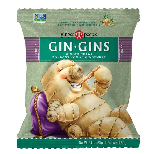 Vista 4 de The Ginger People, Gin Gins Chews - Bolsa de 2.1 onzas (paquete de 12), original, 25.2 onzas