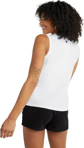 Vista 2 de Champion Women's Powerblend Muscle Tank, Left Chest Script