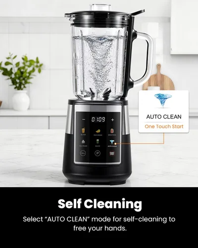 Vista 6 de GDOR Licuadora para cocina, licuadora de vidrio de 1300 W con 6 programas