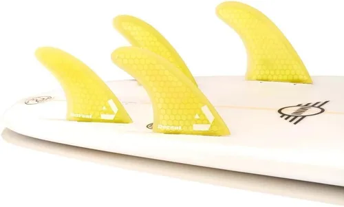 Vista 8 de DORSAL Surfboard Fins Quad 4 Set FCS Compatible with Honeycomb Hexcore