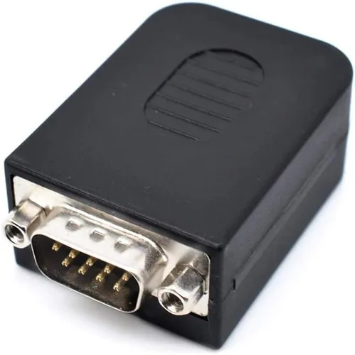 Vista 4 de Trolleyshop Conector DB9 macho 9pin pin placa de terminales D-SUB Cubierta de plástico sin soldadura a tornillo Conector de terminal Módulo de señal