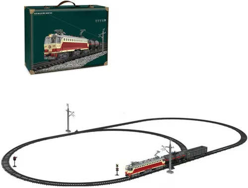 Vista 11 de SS7C - Juego de tren de Navidad, locomotora de vapor eléctrica de aleación, ferrocarril ferroviario con carros de mercancía/pista larga, adorno